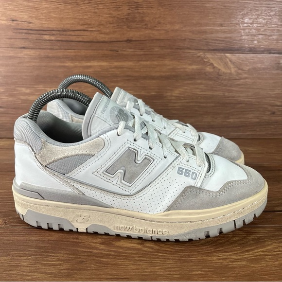 New Balance 550 White Leather Low Top Sneakers Men’s Size 5.5 Shoes - Picture 11 of 11
